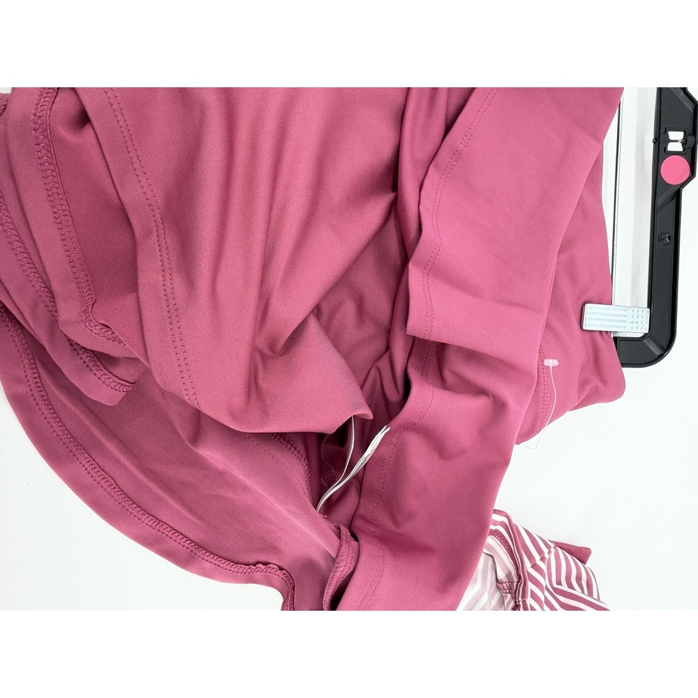 Sincerely Jules Golf Tennis Set Womens Medium Pink Collared Striped Top Skort - Picture 9 of 13